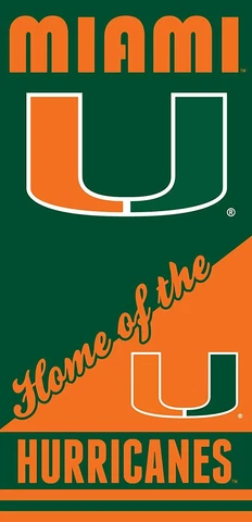Miami Hurricanes Beach Towel 28"x58" Cover