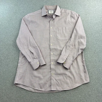 Camisa de vestir Charles Tyrwhitt para hombre 16,5 roja azul a cuadros manga larga abotonada ajustada Foto 1 de 4