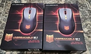 UNBREAKABLE M-1 Gaming Mouse LED 12000 DPI, Wired, Set of 2 - Picture 1 of 10