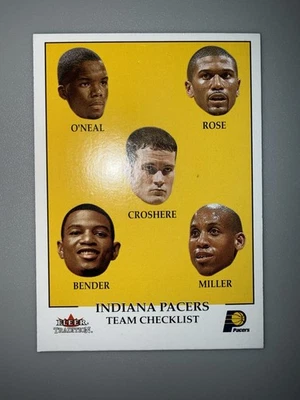 2000-01 Fleer Tradition - Team Checklist Jermaine O'Neal, Reggie Miller,... - Image 1 of 2