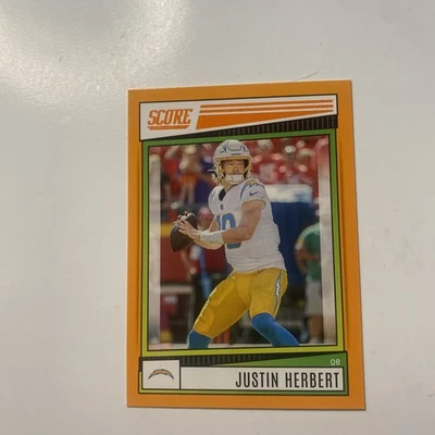 2022 Score - Justin Herbert #136 Orange - Image 1 of 4