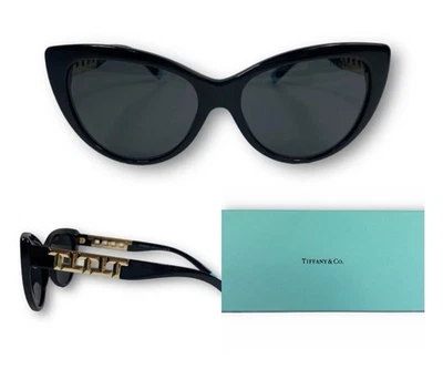 Gafas de sol Tiffany & Co. icónicas para mujer negras ojo de gato de lujo hechas en Italia $465 Foto 1 de 4