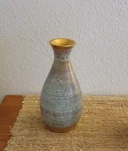 Vintage STANGL Kunstkeramik Antik Gold Vase MCM Vase 6,75" hoch #3981 - Bild 1 von 3