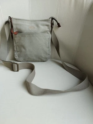 Troop London Khaki Colour Canvas Unisex Cross Body Bag - Image 1 of 4