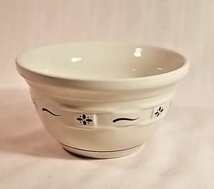 Longaberger Pottery Blue Woven Traditions Canister & Lid - App 8" Diameter - Picture 1 of 8