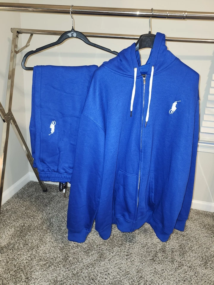 Nuevo sudadera con capucha polo azul marino cremallera completa para hombre 4xl Foto 1 de 1