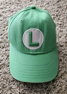 Super Mario Luigi Nintendo Green Cap Snapback Adjustable Hat - Picture 1 of 8