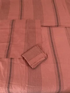Rachel Zoe New York 100% Linen King Duvet And Shams Deep Rose Terra Cotta Euc - Picture 1 of 6
