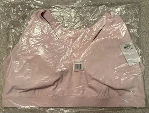 Womens Plus 3X Tek Gear Sports Bra NWT Medium Impact Racerback Wicking Pink - Picture 1 of 6