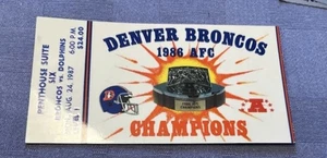 Denver Broncos and Miami Dolphins Aug 24 1987 Penthouse Suite Football Ticket 2 - Picture 1 of 1