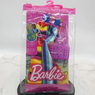 Барби моды упаковка в полоску без рукавов бак платье сумочки солнцезащитные очки 2023 HJT22 - Изображение 1 из 4