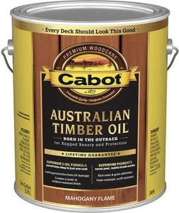 Cabot Transparent Australian Timber Oil Mahogany Flame Woodcare For Decks & More - Picture 1 of 4
