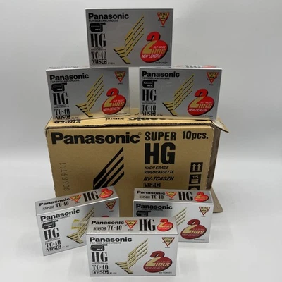 Videocassette compacto Panasonic TC-40 VHS-C SLP 2 horas lote de 6 sellados Foto 1 de 4