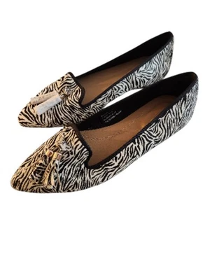 Mocasín sin cordones Hush Puppies Bounce Sadie para mujer con estampado de cebra, pelo de pantorrilla talla 8,5 Foto 1 de 4