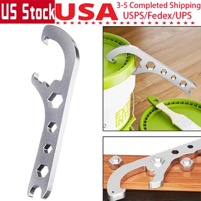 Llave abridora de tapa de cubo de 5 galones Herramienta de apertura de cubo de plástico para elevación de tapa de cubo de acero Foto 1 de 4