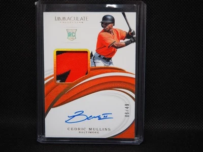 Panini Immaculate 2019/49 Cedric Mullins #1 RPA parche de novato automático radiocontrol Foto 1 de 4
