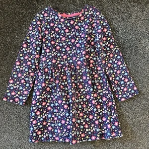 Mothercare Girls Long Sleeve Floral Print Dress. Age 3-4 Years. Good Condition. - Picture 1 of 6