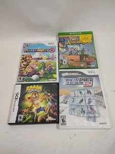 Nintendo Wii DS Xbox One Game Lot Set Bulk Bundle 4 Collection Mario - Picture 1 of 8