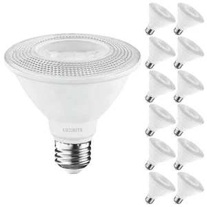 Luxrite 12-Pack PAR30 Short Neck LED Light Bulb 11W=75W 5000K 900LM Dimmable E26 - Picture 1 of 7