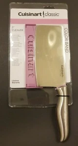 Cuisinart Classic Purple Color Band 7" CLEAVER KNIFE Blade Guard Stainless Steel - Picture 1 of 2
