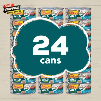 NESTLÉ PURINA PETCARE COMPANY 24 Can Friskies Tuna & Sweet Potato Flavor Chunks Wet Cat Food , 5.5 Oz. Cans 😻