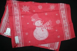 Sur la Table RED SNOWMAN 20 x 28 in. HOLIDAY Christmas Winter Kitchen TOWEL - Picture 1 of 3