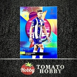 TOPPS FINEST UEFA 2023-24 EVANILSON /275 SKY BLUE REFRACTOR PORTO - Picture 1 of 2