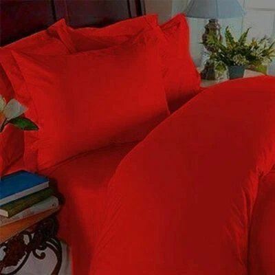 SCALA 1000 Thread Count Egyptian Cotton Luxury Bedding Items All Sizes Red Solid Color