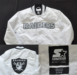 Raiders LA Oakland Starter Jacket G-III Satin Big Logo Shield Spellout NWA Men S - Picture 1 of 9