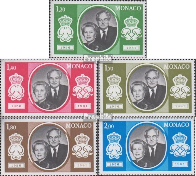 Monaco 1465-1469 (completa edizione) usato 1981 Nozze d'argento - Immagine 1 di 1
