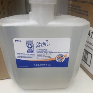 2 Nachfüllpackungen Scott 91594 antimikrobieller Schaum Hautreiniger 1,2 l Nachfüller 81 Gesamtunze - Bild 1 von 2