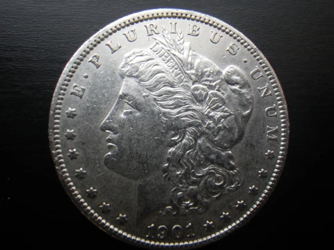 1901"S" MORGAN-SILVER-$-AU+++/UNC LUSTROUS COND-V. RARE & PREMIUM IN HI GRADES Cover