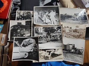 15 Vintage 1950's Car & Truck Crash Photos Framingham & Ashland Mass. As Is Lot