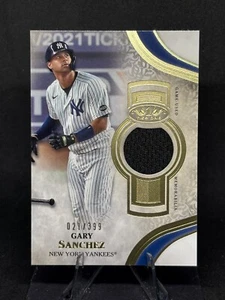 Camiseta deportiva Gary Sanchez 2021 Topps Tier One Relics usada en juegos #T1R-GSA/399 Yankees - Imagen 1 de 2