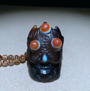 Agate Facial Makeup with Eyes from the Ming Dynasty of China - Picture 1 of 8