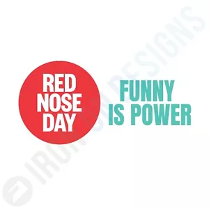 COMIC RELIEF - RED NOSE DAY FUNNY IS POWER - T-SHIRT TRANSFER ZUM AUFBÜGELN - A6 A5 A4 - Bild 1 von 5