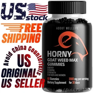 Horny Goat Weed & Maca Gummies – Herbal Stamina & Energy Support Supplement - Bild 1 von 14