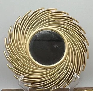 Gold Swirl Hanging Wall Mirror Plastic Round Ornate Size 9.5x9.5 Five Available - Picture 1 of 4