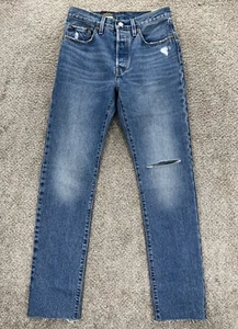 Levis 501 Premium Jeans Womens 26 Blue 'On My Way' Medium Wash 100% Cotton NWT - Picture 1 of 13