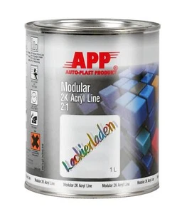 APP 0250052 2K Modulare Acrilico Line Vernice Mista 50-52 Giallo 1,0 L | Miscela Vernice Miscela - Foto 1 di 10