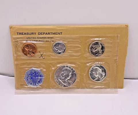 1957 Silver Proof Set With Envelope Cover