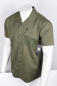 Volcom Men's Button Shirt Skate Vitals Alec Majerus Short Sleeve M Winter Moss - Picture 1 of 5