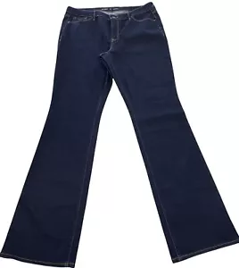 Old Navy Kicker Bootcut Jeans Womens 14 Long High Rise Dark Wash Stretch Denim - Picture 1 of 6