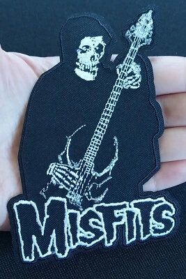 LICENSED ~ MISFITS BASS FIEND ~ Horror Punk Band Music Iron On PATCH - Image 1 of 4