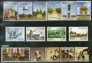 Francobolli aerei India 2019 indiani nella guerra mondiale monumenti militari 15v MNH - Foto 1 di 2