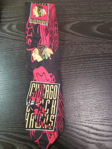 NHL Chicago Blackhawks  Neck Tie By Ralph Marlin 1993 Cover