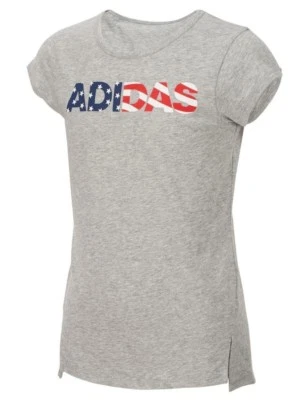 Camiseta gris gráfica Adidas On My Game para niñas - Talla M (10/12) - Nueva con etiquetas - Precio de venta sugerido por el fabricante 25,00 USD Foto 1 de 4