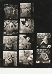 TIRAGE PHOTO argentique 1960' planche contact ACTRICE PINUP 21X27CM - Foto 1 di 1