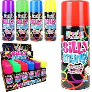 2x 200ML Party String Shooters Can Crazy Event Silly Spray Colorful Streamers - Picture 1 of 9