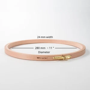 Nurge High Quality 24 mm Wooden Embroidery Hoops, Smooth Beech Wood - Picture 1 of 10